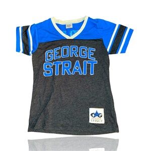 George Strait 2016 Concert Tee: Jersey Style Women’s V-Neck: Vintage Style: MED